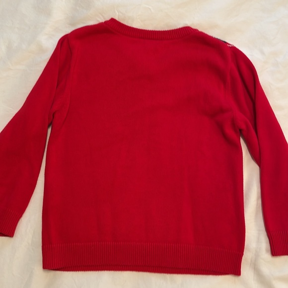 Bundle of 2 Preppy Holiday Sweaters 1 4T Tommy Hilfiger, 1 5T Hanna Andersson - Picture 6 of 7